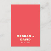 Retro Squiggle Wavy Curve Red Oranje Weddenschap Informatiekaartje (Achterkant)