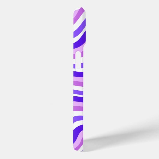 Retro Squiggly Paarse Patroon Aangepaste naam Case-Mate iPhone Case (Achterkant / Rechts)