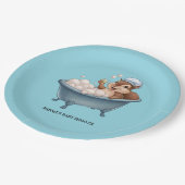 Retro Squirrel Baby Shower Papieren Bordje (Gekanteld)
