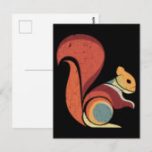 Retro Squirrel Mannen Vrouwen Rodent Animal Briefkaart (Voorkant / Achterkant)