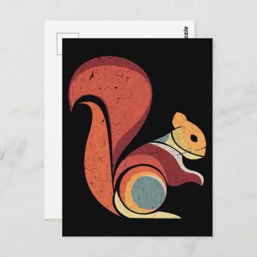 Retro Squirrel Mannen Vrouwen Rodent Animal Briefkaart (Voorkant / Achterkant)