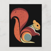 Retro Squirrel Mannen Vrouwen Rodent Animal Briefkaart (Voorkant)