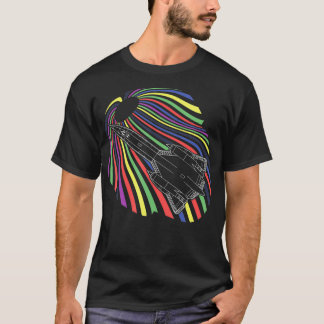 Retro SR71 Jet US militair Vliegtuig zwarte vogel T-shirt