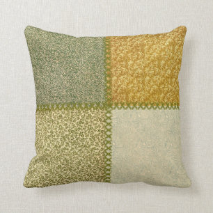Retro Sshit Patchwork Mustard Greens Pillow Kussen