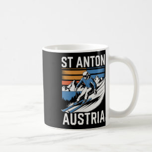 Retro St Anton Oostenrijk Ski Resort Koffiemok