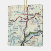 Retro St. Johnsbury Vermont Keramisch Ornament (Links)