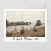 Retro St. Joseph Michigan Afbeelding Briefkaart (Voorkant)