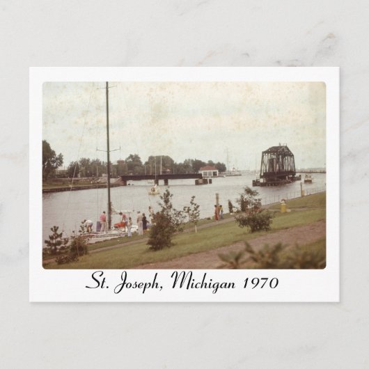 Retro St. Joseph Michigan Afbeelding Briefkaart (Voorkant)