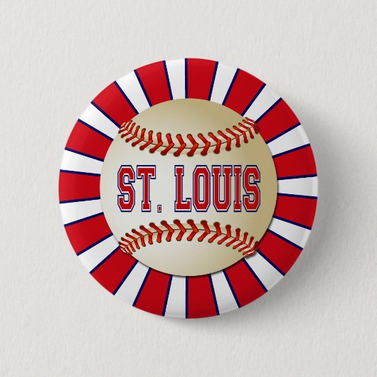RETRO ST LOUIS BASEBALL RONDE BUTTON 5,7 CM (Voorkant)