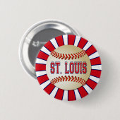 RETRO ST LOUIS BASEBALL RONDE BUTTON 5,7 CM (Voorkant /achterkant)
