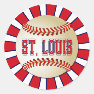 RETRO ST LOUIS BASEBALL RONDE STICKER