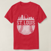 Retro St. Louis Baseball  T-shirt (Design voorkant)