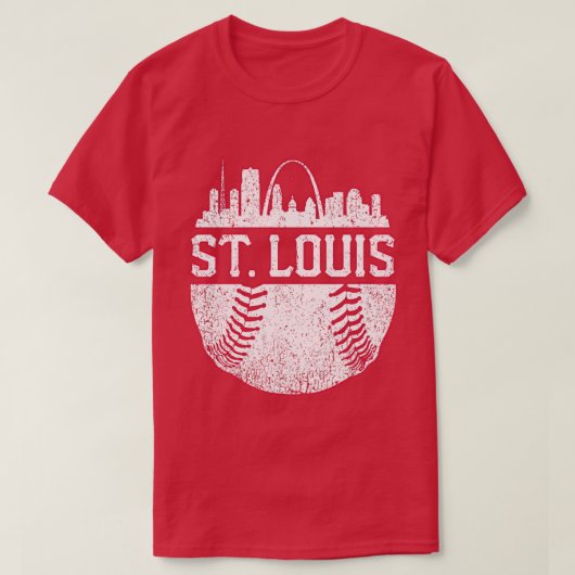 Retro St. Louis Baseball  T-shirt (Design voorkant)
