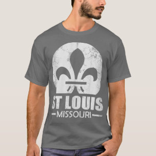 Retro St Louis Flag Missouri State  Fade T-shirt