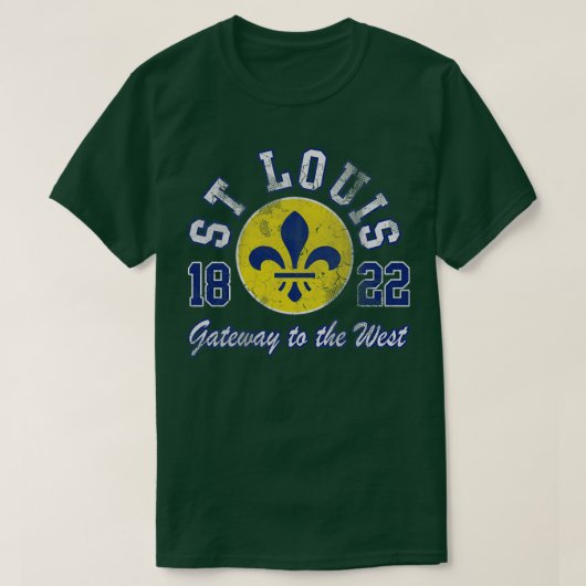Retro St. Louis Gateway to the West Missouri 1822 T-shirt (Design voorkant)