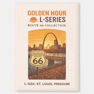 Retro St Louis Missouri Route 66 Landmark Kunst Magneet