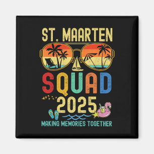 Retro St. Maarten Cruise Vakantie 2025 Familie Fri Magneet