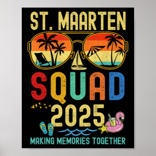 Retro St. Maarten Cruise Vakantie 2025 Familie Fri Poster