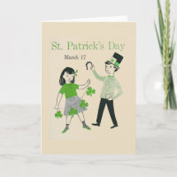 Retro St. Patrick Wenskaart van de Dag