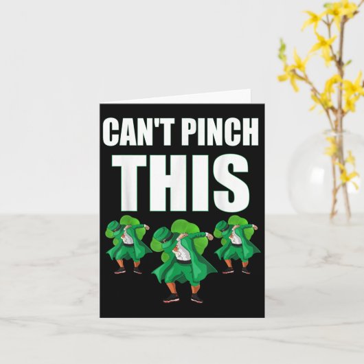 Retro St Patrick's Day Can't Nch This  Kaart (Gele Bloem)