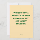 Retro St. Patrick's Day Card Feestdagenkaart (Achterkant)