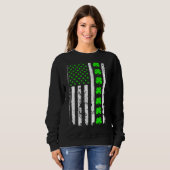 Retro St Patrick's Day Green IRISH American Flag S Trui (Voorkant volledig)