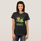 Retro St Patrick's Day Happy Go Lucky Pot Of Gold  T-shirt (Voorkant volledig)