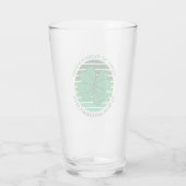 Retro St. Patrick's Day Irish 4 Leaf Clover Glas (Achterkant)