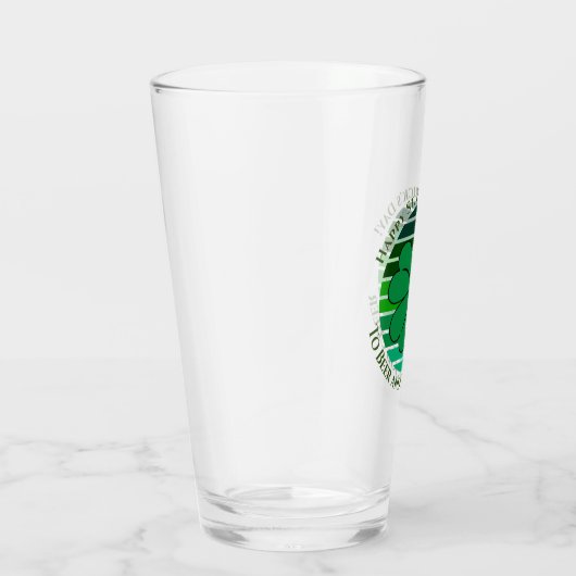 Retro St. Patrick's Day Irish 4 Leaf Clover Glas (Rechts)
