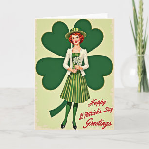 Retro St. Patrick's Day Kaart