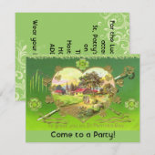 Retro St. Patrick's Day Party Uitnodigingen! Kaart (Voorkant / Achterkant)