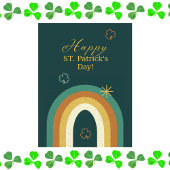 Retro St. Patrick's Day Regenboog Briefkaart