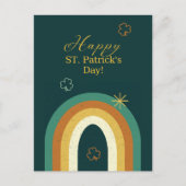 Retro St. Patrick's Day Regenboog Briefkaart (Voorkant)