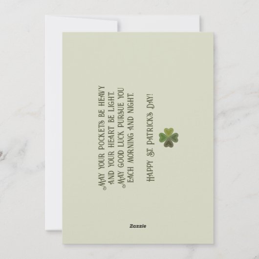 Retro St Patrick's Day Shamrock Irish Celtic Photo Feestdagenkaart (Achterkant)