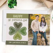 Retro St Patrick's Day Shamrock Irish Celtic Photo Feestdagenkaart