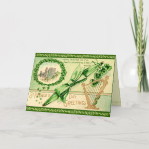 Retro St. Patrick's Day Wenskaart Kaart