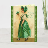 Retro St. Patrick's Day Wenskaart Kaart (Voorkant)