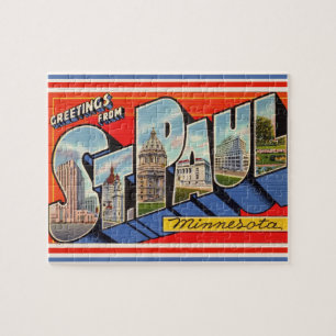 Retro St. Paul Minnesota Jigsaw Puzzel