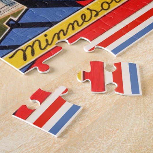 Retro St. Paul Minnesota Jigsaw Puzzel (Zijkant)