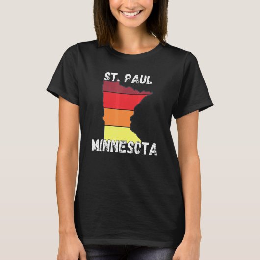 Retro St Paul MN Minnesota City Apparel T-shirt (Voorkant)