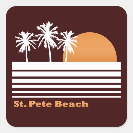 Retro St Pete Beach Stickers (Voorkant)