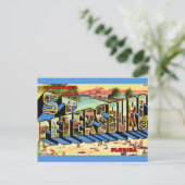 Retro St Petersburg Florida Briefkaart (Staand voorkant)