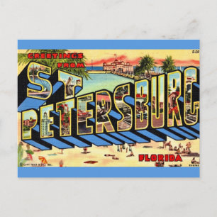 Retro St Petersburg Florida  Briefkaart