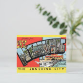 Retro St. Petersburg Florida  Briefkaart (Staand voorkant)