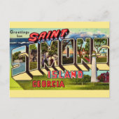 Retro St Simons Island Briefkaart (Voorkant)