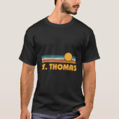 Retro St Thomas US Maagdeneilanden Zonsondergang T-shirt (Voorkant)