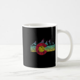 Retro staatsvlag Colorado Rocky Mountains Skiën A Koffiemok