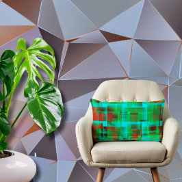 Retro stad abstracte visie kussen