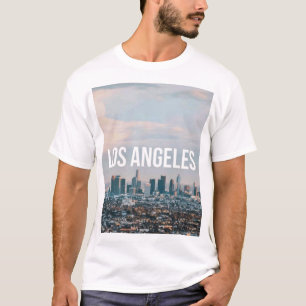 Retro Stadsesthetiek Los Angeles Silhouet Reis T-shirt