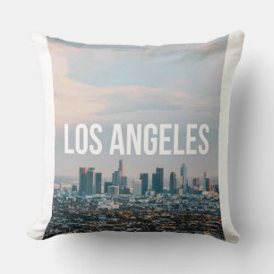 Retro Stadsesthetiek Los Angeles Silhouette Reis Kussen